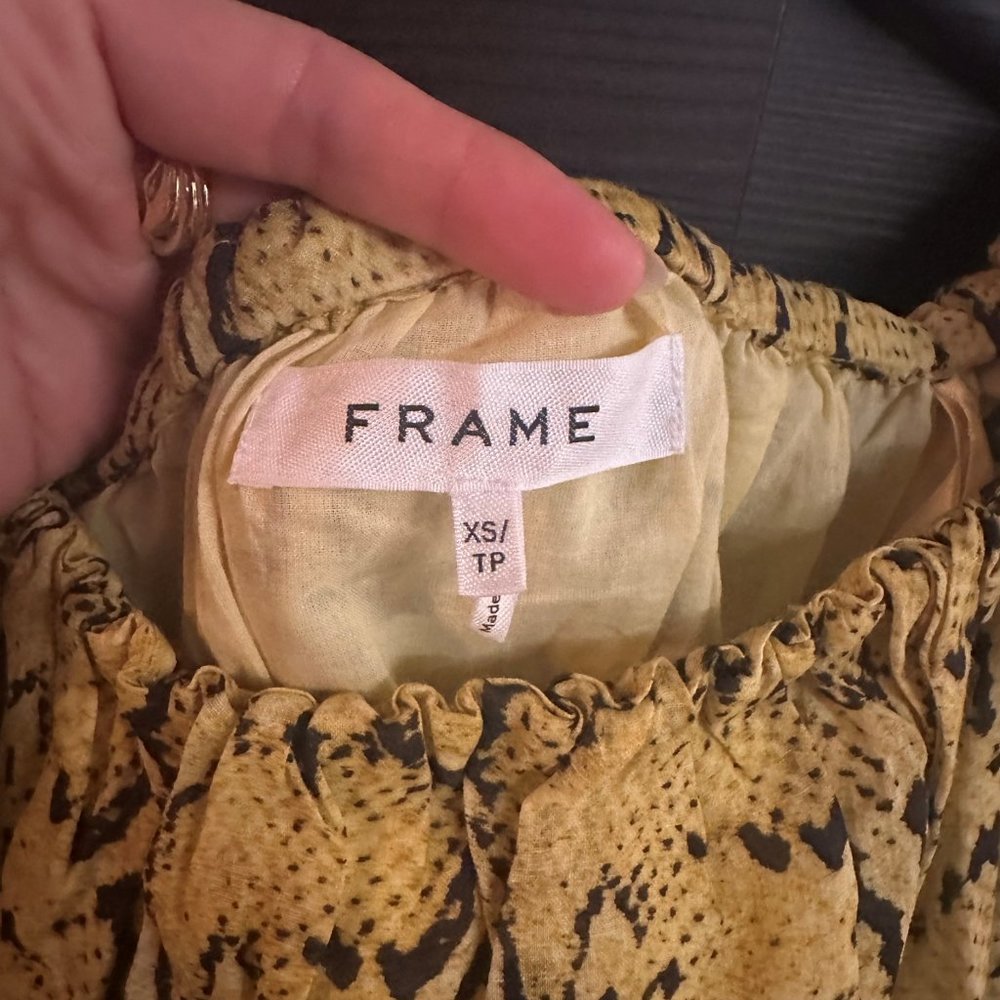 Frame Off The Shoulder Billow Top In Python - Siz… - image 3